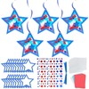 soleim 24 Sets Independence Day Suncatchers Craft 4th of July
