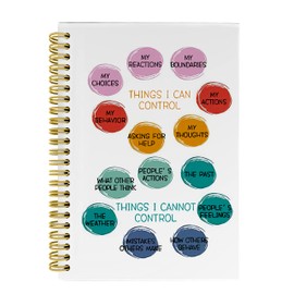 Knibeo Mental Health Journal Notebook - Anti Anxiety Notebook, 5.5×8.3 Spiral Bound Notebook with 164 Pages, Therapist Notebook, Mental Health Gifts, College School Supplies