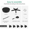 FURWOO Round Rolling Stool Height Adjustable Stool with Wheels for