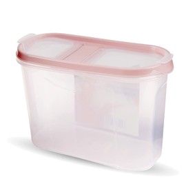 Bestlivings Storage Jars with Lid, 1.4 Litres (Pack of 2/Dusky Rose), Airtight Storage Container, BPA-Free, Storage Container Set, Food Storage Containers, Hinged Lid