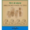300 Paper Coffee Single-Use Filters, Brown, All-Natural & Unbleached for