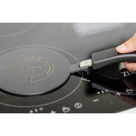 Induction Adapter - Removable Handle Insulating - Does Not Change Colour After Use - Heat Distributor with Black Coating for High Temperatures, Plate Relay Induction/Gas (S)
