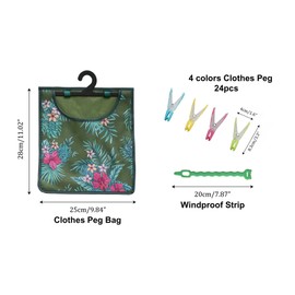 Maishijie Clothes Pegs Soft Grip Clothesline, Sturdy Non-Slip Clothes Pegs for Air Drying Clothes with Windproof Strip, Pack of 24 (6 Green, 6 Pink, 6 Blue, 6 Yellow)