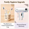 Takoo Toothbrush Cleaner, 4 Slots Wall Mounted Toothbrush Holder for