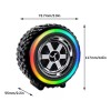 KFMX Bocina Bluetooth Forma De Neumático Portátil Luz Llanta