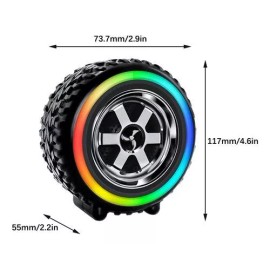 KFMX Bocina Bluetooth Forma De Neumático Portátil Luz Llanta