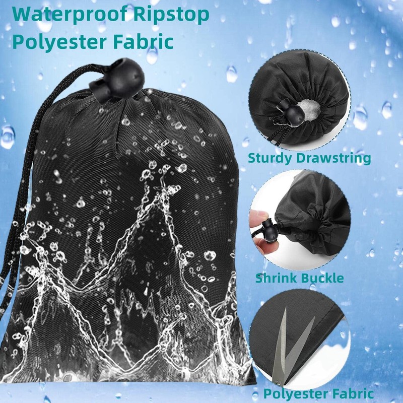 Drawstring Bag String Bag - 15Packs 3Sizes Nylon Cinch Ditty