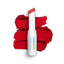 MAMAEARTH Labial Hidratante Mate Suave (07 - Rojo Rubí)  Fórmula Ligera Con Duración De 12 Horas  Resistente Al Agua Y No Reseca  Acabado Mate Suave  