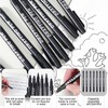 Yeria Black Drawing Pens, 12 Pack Black Fineliner Pens, Technical