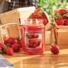 Village Candle Fresh Strawberries Large Glass Apothecary Jar Scented Candle,
