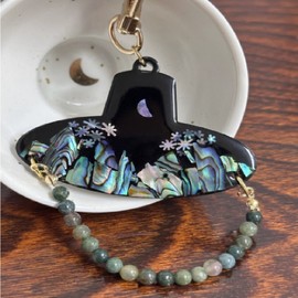 Natural Mother-of-pearl God Keyring Landscape Painting Key Holder Korean Traditional Souvenir Foreigner's Gift K Goods National Museum of Korea I agree to third-party provision for delivery / 천연자개 갓키링 산수화 키홀더 한국 전통 기념품 외국인 선물 K굿즈 국립중앙박물관 배송을 위한 제3자 제공에 동의합니다
