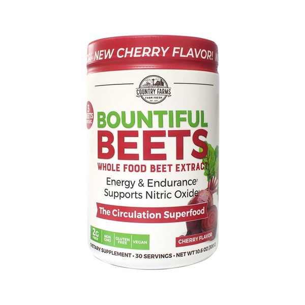 Country Farms Bountiful Beets Circulation Superfood, Delicious Natural Flavor 10.6 Ounces Each (8)