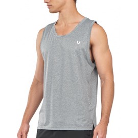 NORTHYARD Mens Athletic Tank Tops Quick Dry Running Shirts Muscle Sleeveless Sports Workout Training Teee SMOKEHEATHER XL