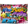 DePhoto 7x5Ft Graffiti Backdrop 80s 90s Hip Hop Themed Party