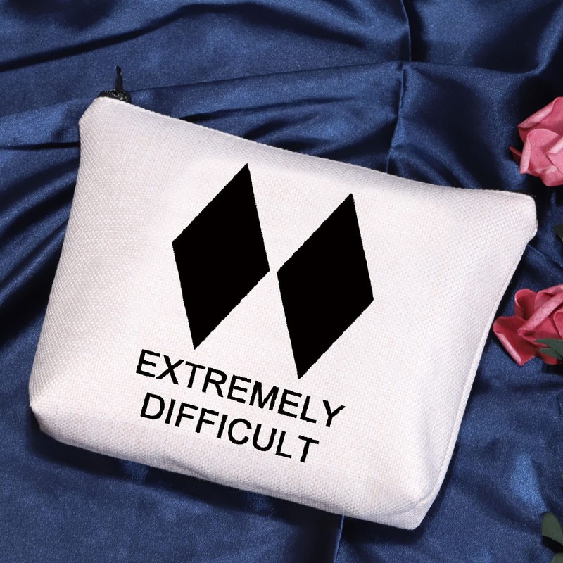 POFULL Funny Skiing Gift Extremely Difficult Double Black Diamond Cosmetic