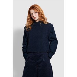 JAJU [JAJU/자주] 여 울 블렌디드 트임 베스트_네이비 [JAJU] Women's Wool Blended Split Vest_Navy