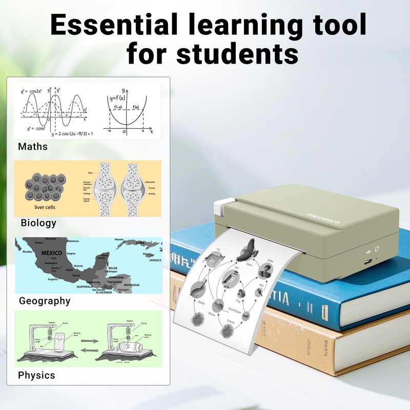 ORGBRO Sticker Printer, X3 Mini Bluetooth Printer Supports 2-3 Inch