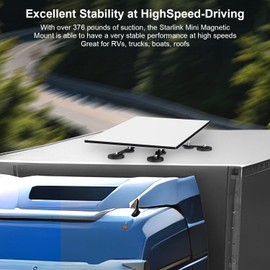 Starlink Gen 3 Magnetic Roof Mount, Adjustable Starlink Mounting Kit, 12 Magnetic Bases, Starlink Mount for RVs, Boats, Trucks, Compatible with Starlink Standard V3 Dish and Enterprise Dish
