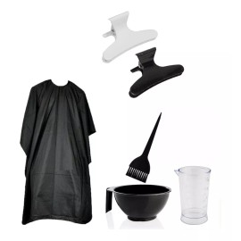 ECONOMICO Kit Para Teñir Cabello 16pz Tazón, Capa, Pinzas, Cio, Brocha