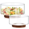 Domensi 2 Pcs Extra Large Glass Salad Bowl Set 125