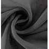 CUCRAF Grey Voile Curtains Faux Linen Look Semi Transparent Net