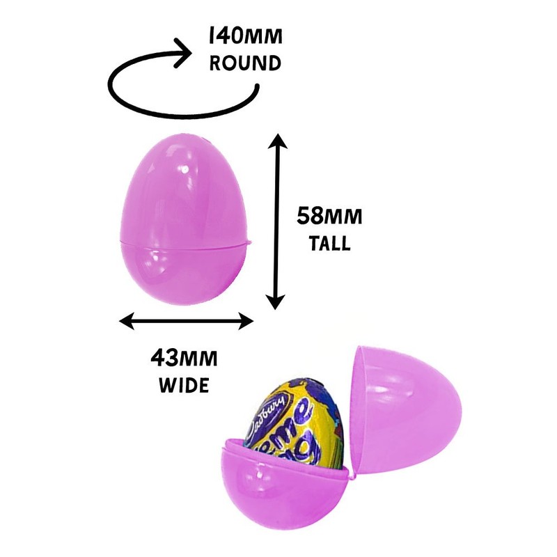 Robelli Pack of 12 Colourful Plastic Filler Eggs for Easter
