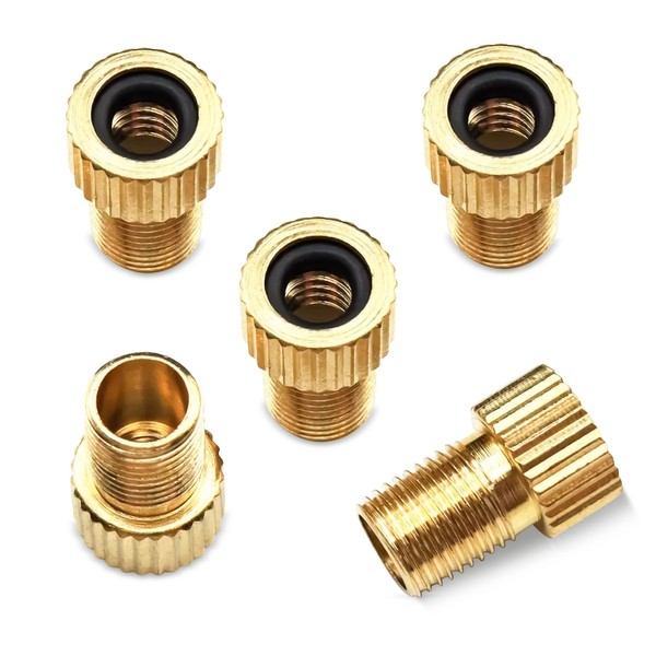 Presta valve adaptor 5 pack - Presta to Schrader Bike