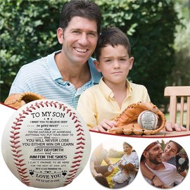 GUAGLL Baseball to My Son,Gifts for Adult Son,Father, Mother and Son Gifts for Teen Boys