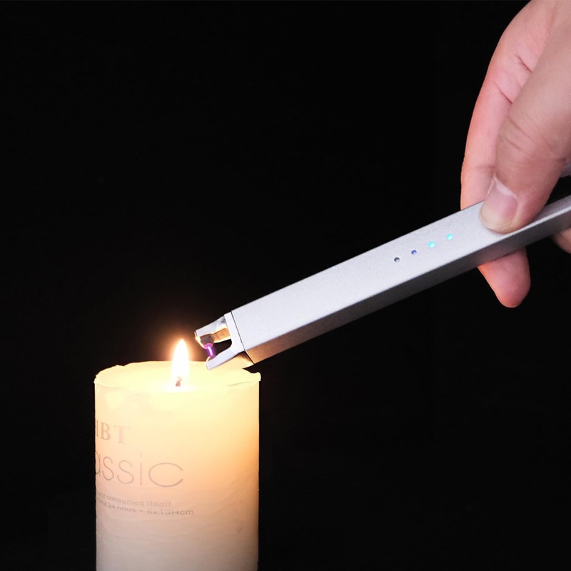 4 Pack Electric Candle Lighter USB Rechargeable Lighters Windproof Plasma