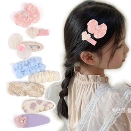 BIANHUAN Kids Baby Hair Clip, Embroidery, Easy Fastening, Patching Pin, Hair Accessories, Kids Accessories, Hair Pins, Children, Patch, Hair Patch, Set of 8, Cute, Gift, Cute