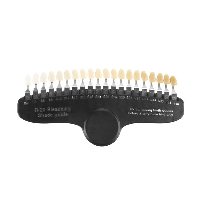 20 Colors Teeth Whitening Dental Shade Guide Bleaching Porcelain with