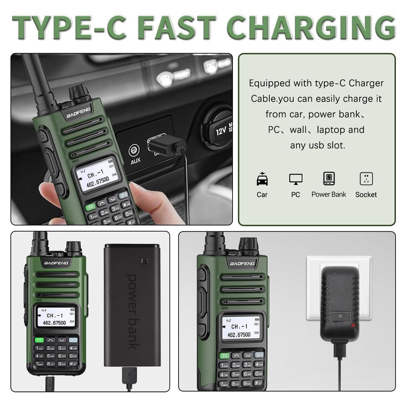BAOFENG GM-15 Pro GMRS Radio 8W NOAA Weather Receiver Radio,GMRS