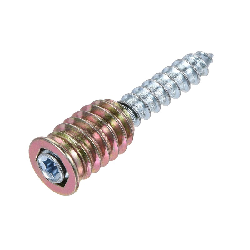uxcell 20pcs M8x20mm Threaded Insert Nut, 8pcs M8x50mm Hanger Bolt,