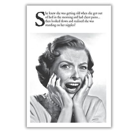 On the Ceiling Birthday Card for Her, Female Birthday Card, Funny Birthday Card for her