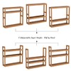 Domax Bamboo Bathroom Shelf 3-Tier Wall Mount Storage Rack Multifunctional