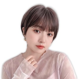 Bright Lara hf1782-RDA Bare Wig, Short Bob, Women's Medical Wig, Full Wig, Cotton, Wig
