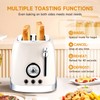 Wiltal Beige Cute Retro Toaster 2 Slice with 1.58" Wide