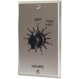 C Series Commercial Style Springwound Auto Off In-Wall Time Switch, 60 Minutes Timer Length, SPST Switch Type