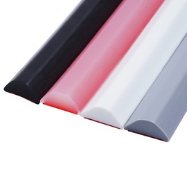 Collapsible Shower Threshold Water Dam, Silicone Shower Water Stopper Barrier, Shower Water Guard, Wet and Dry Separation Retention System for Bathroom, Kitchen, Sink (67 Inch, Black)