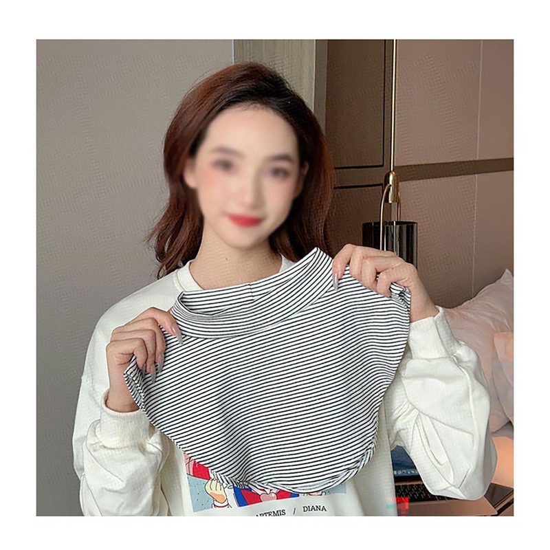 ALLVD Women's High Neck Collar Top Collar with False Collar,