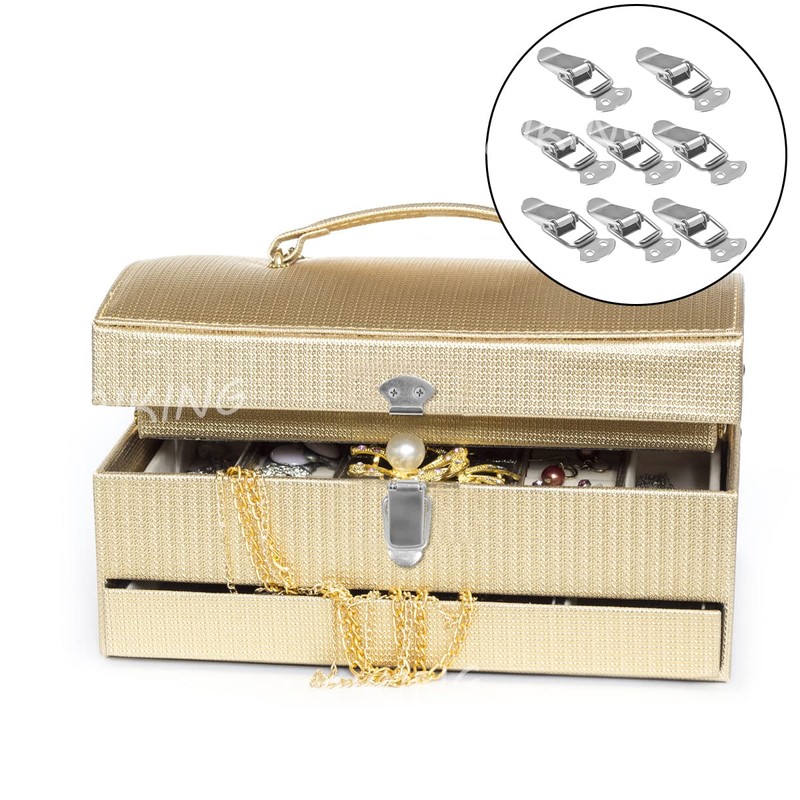 Tool Box Buckle, 8 PCS Stainless Steel Spring Toggle Locks
