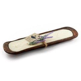 Dough Bowl Candle Company Lavender Soy Candle - 6 Wick Candle Essential Oil Wax Melts, Rustic Farmhouse Decor Odor Eliminator, 32 Ounce All-Natural Soy Candles Gifts for Women and Men