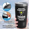Tennis Black Ringneck Tumbler 20oz - Weekend forecast tennis -