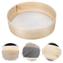 HANABASS Wooden Flour Sieve 10 Inch Fine Mesh Round Sifter Multi-Use Kitchen Strainer for Baking Powdered Sugar Cocoa Flour