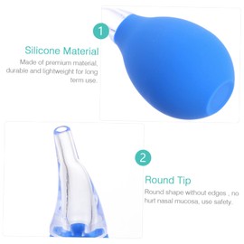 minkissy 6Pcs Nasal Manual Sucker for Nose Cleaning Safe Comfortable Remover Portable Easy to Clean for Blocked Nose Relief