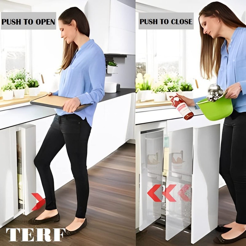 TERF® Push to Open Door Catch White Single Magnetic Pressure