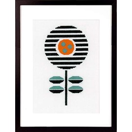 Vervaco Kit de Punto de Cruz con Flores abstractas de 14,2 x 25,4 cm