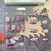 Christmas Press on Nails Short Oval Fake Nails With Candy