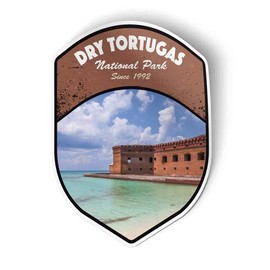 Squiddy Dry Tortugas Florida National Park - Vinyl Sticker (8" Tall)