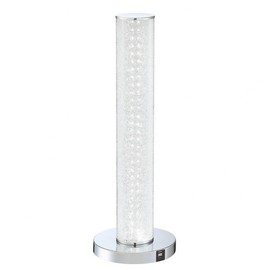 Lite Source Quilla - 13W 1 LED Table Lamp-20 Inches Tall and 7 Inches Wide-Chrome Finish-Diamond Acrylic Glass Color